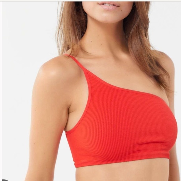 UO Out From Under One Shoulder Ribbed Bra Top - Picture 6 of 6